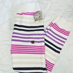 Rare champion striped reverse weave sweatpants NWT